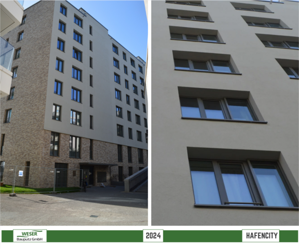 Neubau Strandkai, BF 57 Häuser, -Hafencity -Weser Bauputz GmbH Bremen