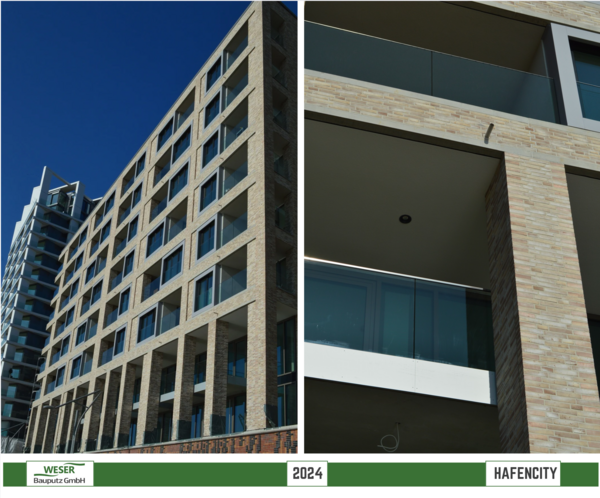 Neubau Strandkai, BF 57 Häuser, -Hafencity -Weser Bauputz GmbH Bremen